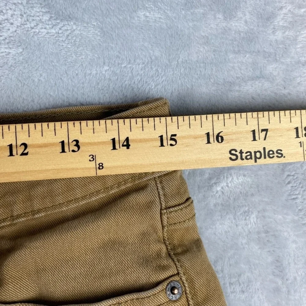 Levis Jeans Mens 28x31 Brown Tan 513 Slim Straight Distressed Western Denim
